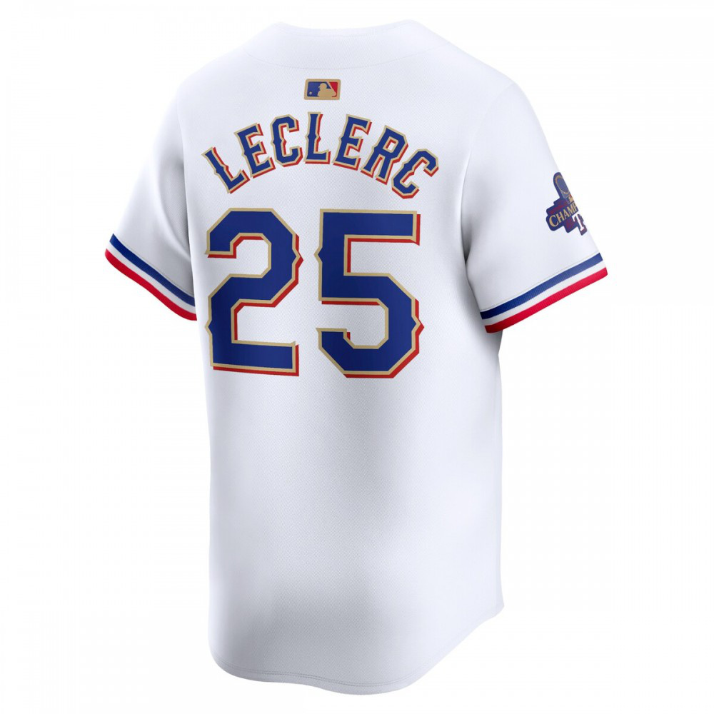 Jose Leclerc Texas Rangers 2024 Gold Collection Limited Player Jersey – White-Pro Kit Vault | Brand New 26/27 Sports Jerseys